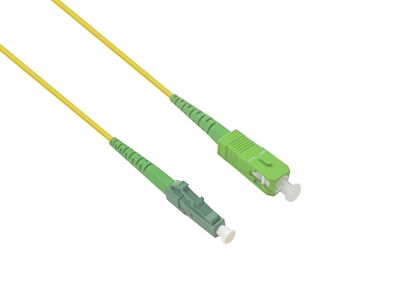 helos LWL OS2 Patchkabel Simplex LSZH 2,0mm SC/APC-LC/APC gelb 0,5 m