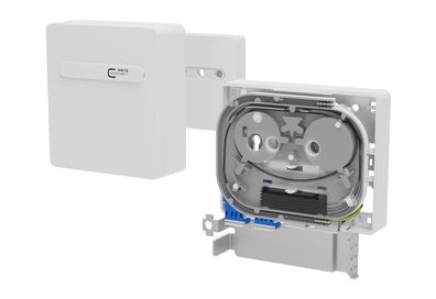 METZ Connect OpDAT APL Anschlussbox splice 2xLC-D UPC OS2, 4 Pigtails