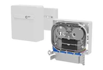 METZ Connect OpDAT APL Anschlussbox splice 4xLC-D UPC OS2, 8 Pigtails