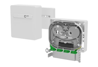 METZ Connect OpDAT APL Anschlussbox splice 4xSC-S APC OS2, 4 Pigtails