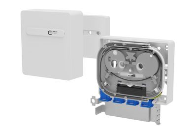 METZ Connect OpDAT APL Anschlussbox splice 4xSC-S UPC OS2, 4 Pigtails