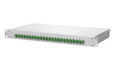 METZ Connect OpDAT fix Patchfeld splice 24xLC-D APC (grün), OS2, grau