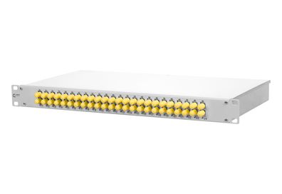 METZ Connect OpDAT fix Patchfeld splice 24xST-D (metall), OM4, grau