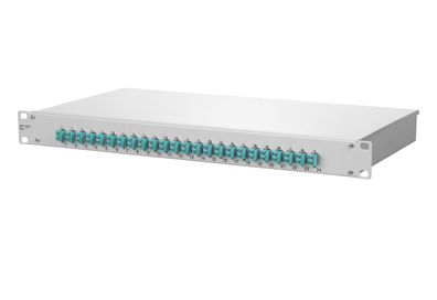 METZ Connect OpDAT fix Patchfeld VIK 24xLC-D (aqua), OM3, grau
