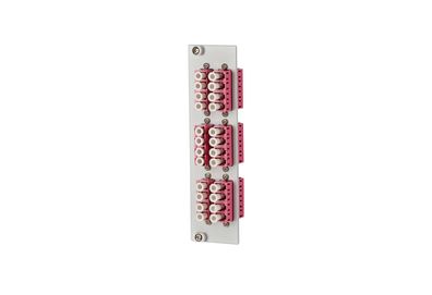 METZ Connect OpDAT REGpro Front 3HE, 7TE 6xLC-Q OM4 (Keramik, violett)