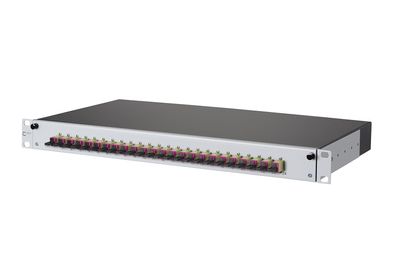 METZ Connect OpDAT slide Patchfeld splice 24xE2000 (violett), OM4, grau