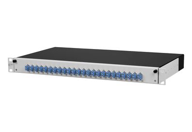METZ Connect OpDAT slide Patchfeld VIK 24xLC-D (blau), OS2, grau