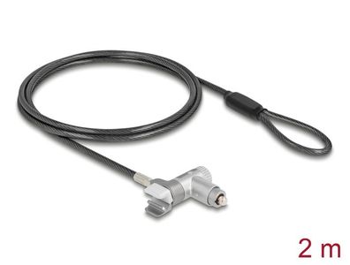 Navilock Laptop Schloss für MacBook Pro 2021 - 2024 (14?/16?) 2 m schwarz