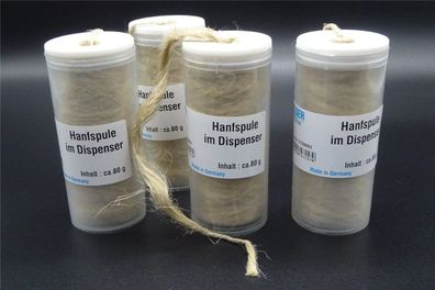 4x Hanfspule 80g Hanfspender Gewindehanf Dichtungshanf Hanfrolle Sanitär