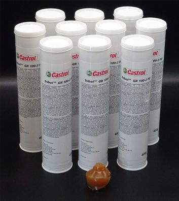 10x 400g Castrol Tribol GR 100-2 PD Hochleistungslagerfett Fett Mehrzweckfett