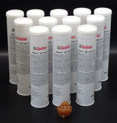 12x 400g Castrol Tribol GR 100-2 PD Hochleistungslagerfett Fett Mehrzweckfett