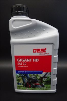 1Liter OEST Gigant HD SAE 30 4-Takt Rasenmäheröl Motor Öl Rasenmäher API