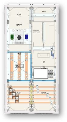 Eaton Wandlermessschrank 100A (Wandlermessung) - 3 230/400V, TN-S, IP31, SK II, RAL9