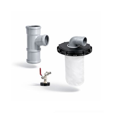 FN-Technik® IBC Deckelfilter DN 225 Set mit Regensammler DN 75 und Messing-Kugelhahn