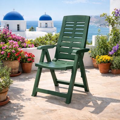 Bequemer Klappsessel Klappstuhl Positionsstuhl in 5-Pos. verstellbar Kunststoff