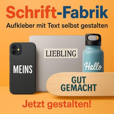 Aufkleber mit Text selbst gestalten günstig