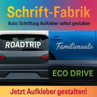 Selbstklebende Klebefolie als Schriftzug Aufkleber selbst gestalten
