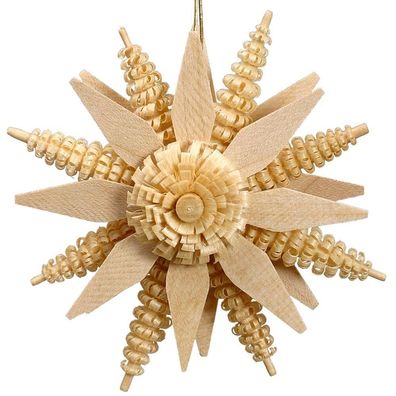 Christbaumschmuck mit Ringelbäumchen &amp; Kieferblätter Natur Ø 11cm NEU Behang