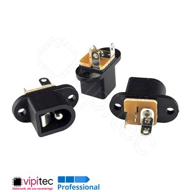 DC-016-2.5A DC Buchse 5,5x2,5 Hohlstecker Lötfahne 6,6x2,5 30V 0,5A Barrel Jack
