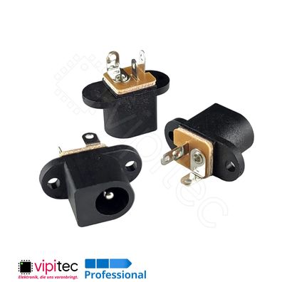 DC-017-2.0A DC Buchse 5,5x2,1 Hohlstecker Lötfahne 6,3x2 30V 0,5A Barrel Jack