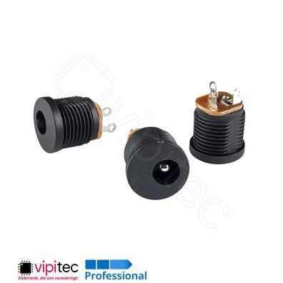 DC-022-2.5A DC Buchse 5,5x2,5 Hohlstecker Lötfahne 6,3x2,5 30V 0,5A Barrel Jack