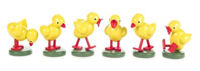 Osterdekoration Küchengruppe 6tlg. Bunt HxBxT 5x2,8x3cm NEU Osterdeko Osterhasen
