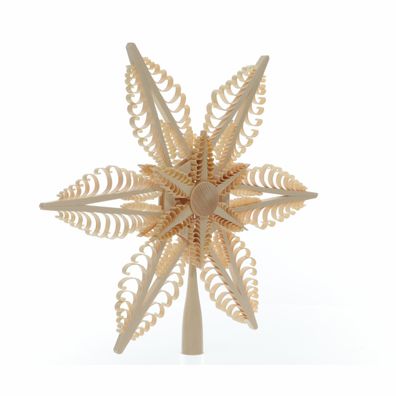Baumspitze Christbaumspitze Mittig 6 Bäumchen(Beidseitig) 33x30x4cm NEU Holz