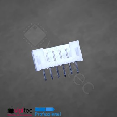 JST PH 2.0 1x6 Einbaustecker Gerade THT 6-polig Stiftleiste Pin Header Buchse
