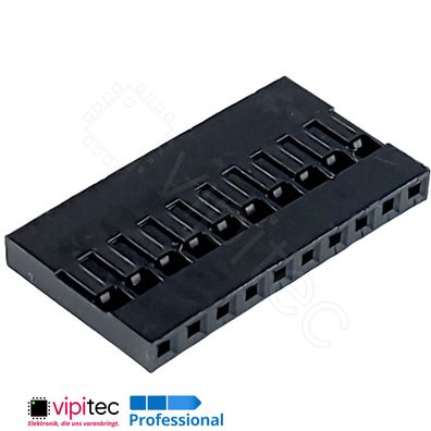 1x10 Gehäuse | 10-polig für Crimpkontakt Dupont Connector Housing Jumper Stecker