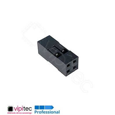 2x2 Gehäuse 4-polig für Crimpkontakt Dupont Connector zweireihig Jumper Stecker