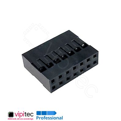 2x7 Gehäuse 14-polig für Crimpkontakt Dupont Connector zweireihig Jumper Stecker