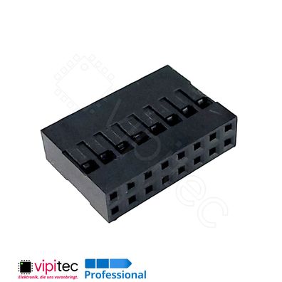 2x8 Gehäuse 16-polig für Crimpkontakt Dupont Connector zweireihig Jumper Stecker