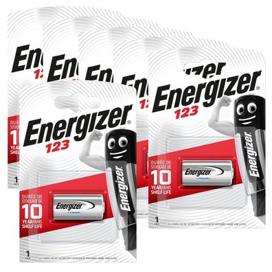 6x Energizer CR123 CR17345 CR123A Lithium Photo Batterie 3V im Blister