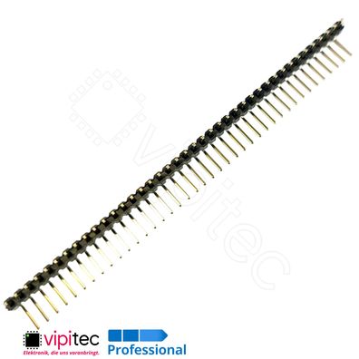 Gewinkelte Stiftleiste 40 Pins THT vergoldet RM 2,54mm B=6 C=3 Pin Header
