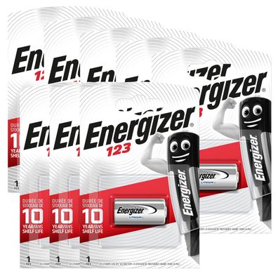 8x Energizer CR123 CR17345 CR123A Lithium Photo Batterie 3V im Blister