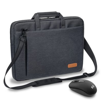 PEDEA Notebooktasche ZollELEGANCEZoll 39,6cm (15,6Zoll), grau + Maus