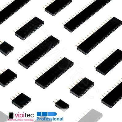 THT Buchsenleiste 2.54mm vergoldet weiblich Socket Pin Header Arduino-kompatibel