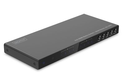 Digitus 4x2 HDMI Matrix , 4K/30Hz SPDIF, Stereo, RS232