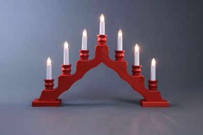 Schwedenleuchter rot Länge ca 47,5 cm NEU Schweden Elch Motivleuchte Lichtbogen
