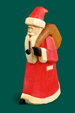 Räucherfigur Weihnachtsmann geschnitzt Höhe 25cm NEU Rauchen Rauchfigur