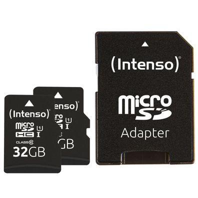 Intenso microSD Card UHS-I 32GB SDHC Premium double pack