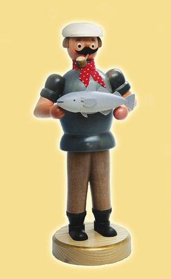 Räuchermann Angler Höhe= 22cm NEU Rauchfigur Rauchmann Räucherfigur Räuchermann