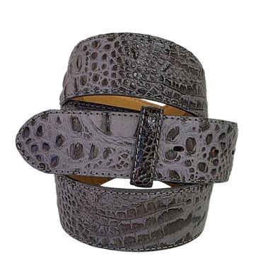 umjuBELT Wechselgürtel Croko Cotone grey/brown grau/braun echt Leder 80 85 90 95