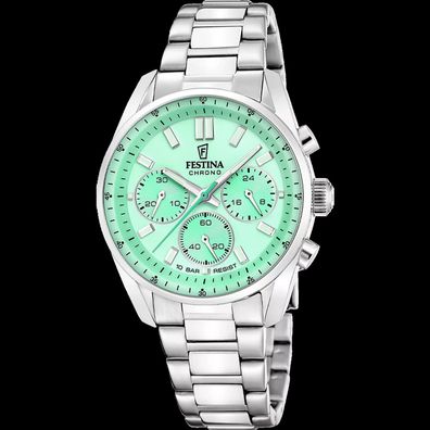Festina Armbanduhr, Edelstahl, Grün F20753/1 Unisex Boyfriend