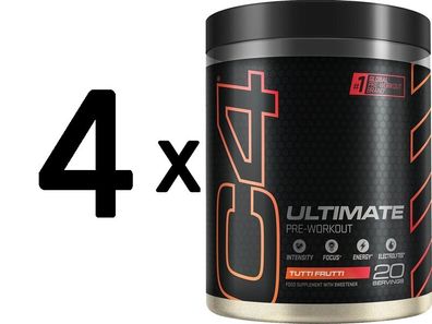 4 x Cellucor C4 Ultimate, Tutti Frutti - 520g