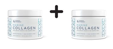2 x Nordic Naturals Marine Collagen, Strawberry - 150g