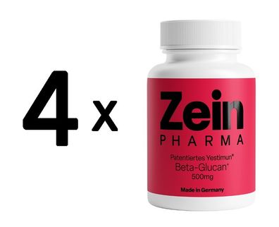 4 x Zein Pharma Beta-Glucan+, 500mg - 60 caps