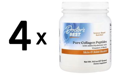 4 x Doctors Best Pure Collagen Peptides - 417g