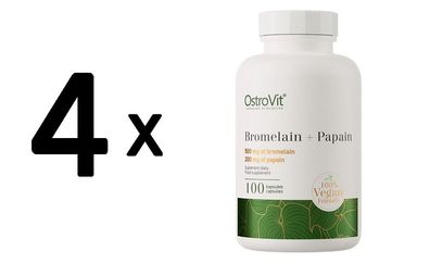 4 x OstroVit Bromelain + Papain - 100 caps