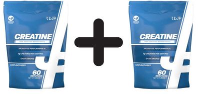2 x Trained by JP Creatine, Unflavoured (Bag) - 300g